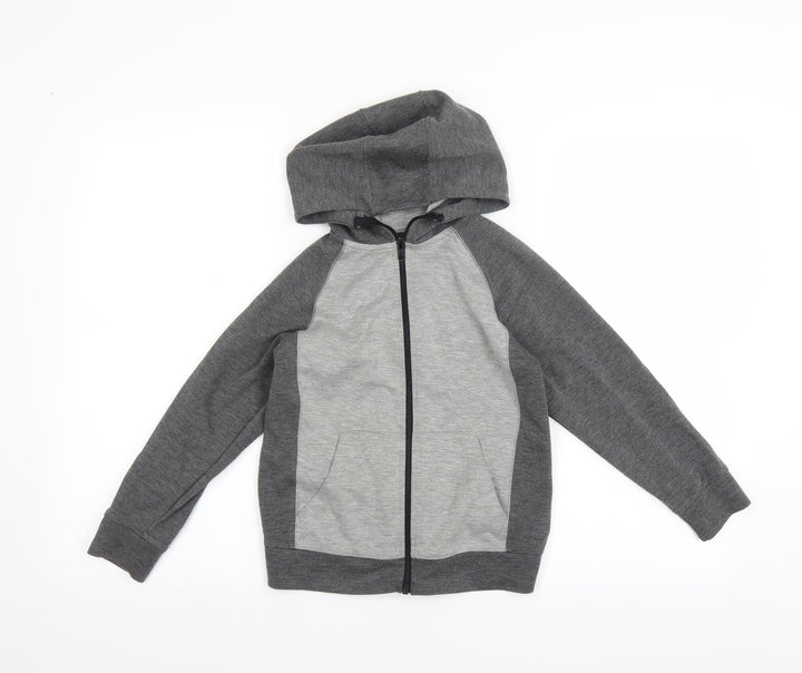 Matalan Boys Grey Full Zip Hoodie Size 7 Years