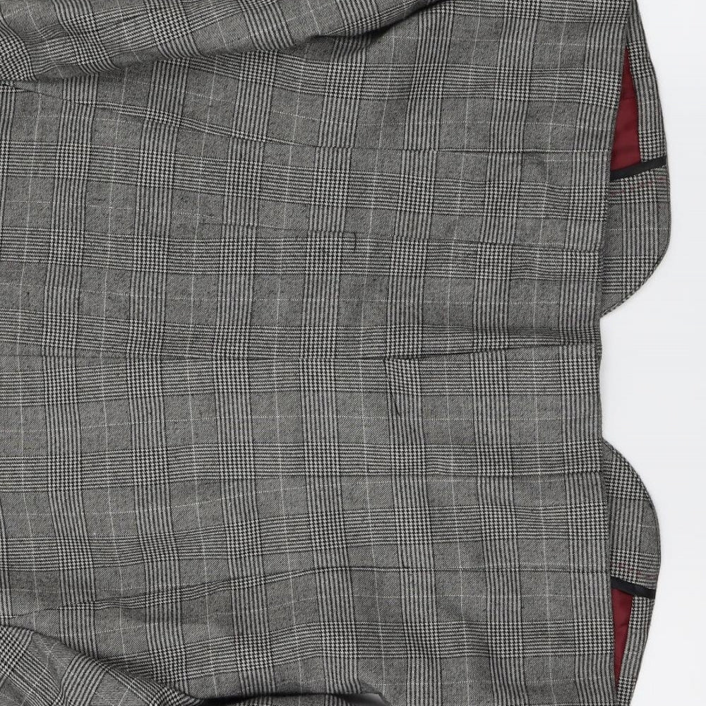 BAF Womens Grey Check  Jacket Blazer Size 40