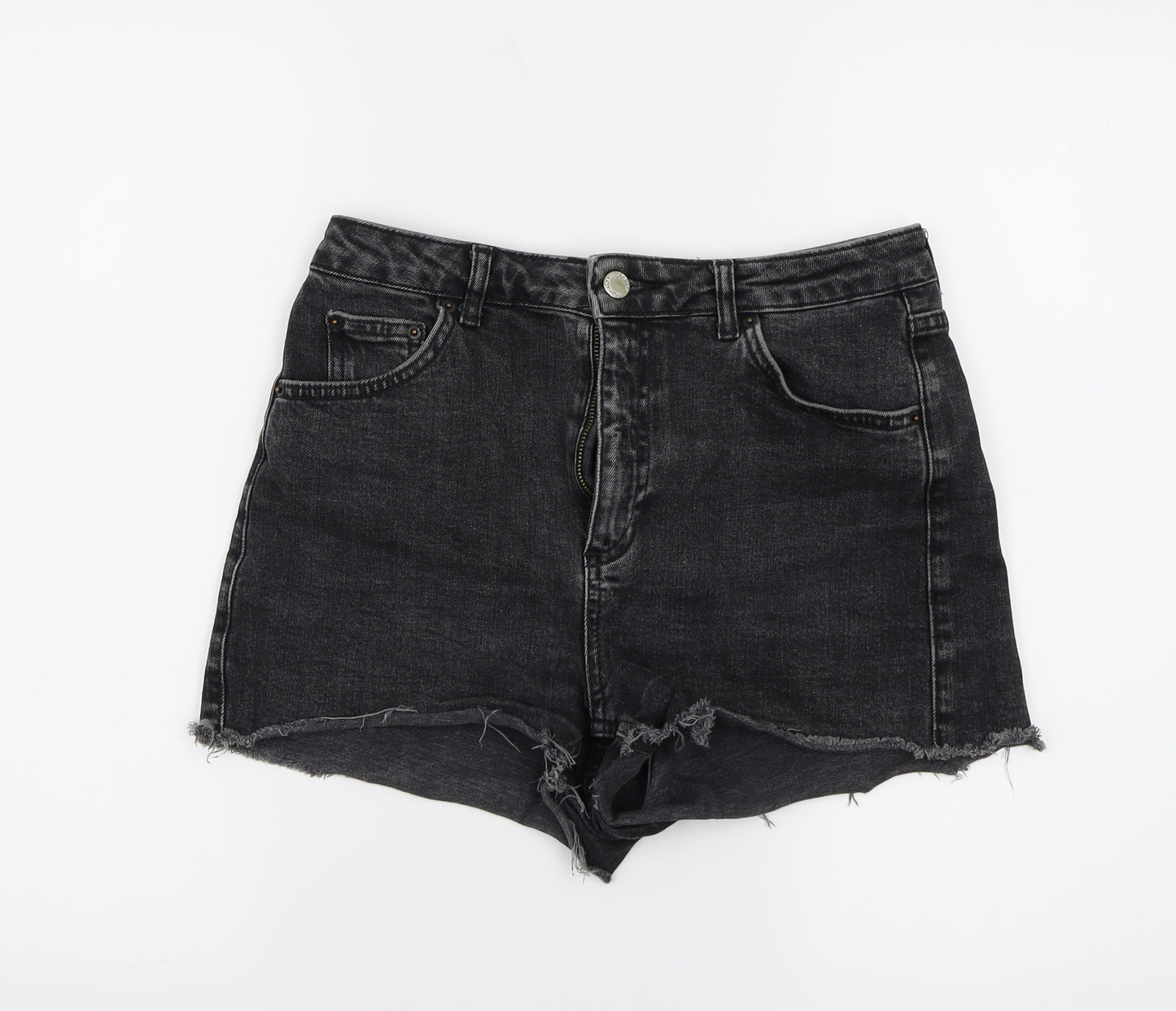 Topshop Womens Black   Cut-Off Shorts Size 10