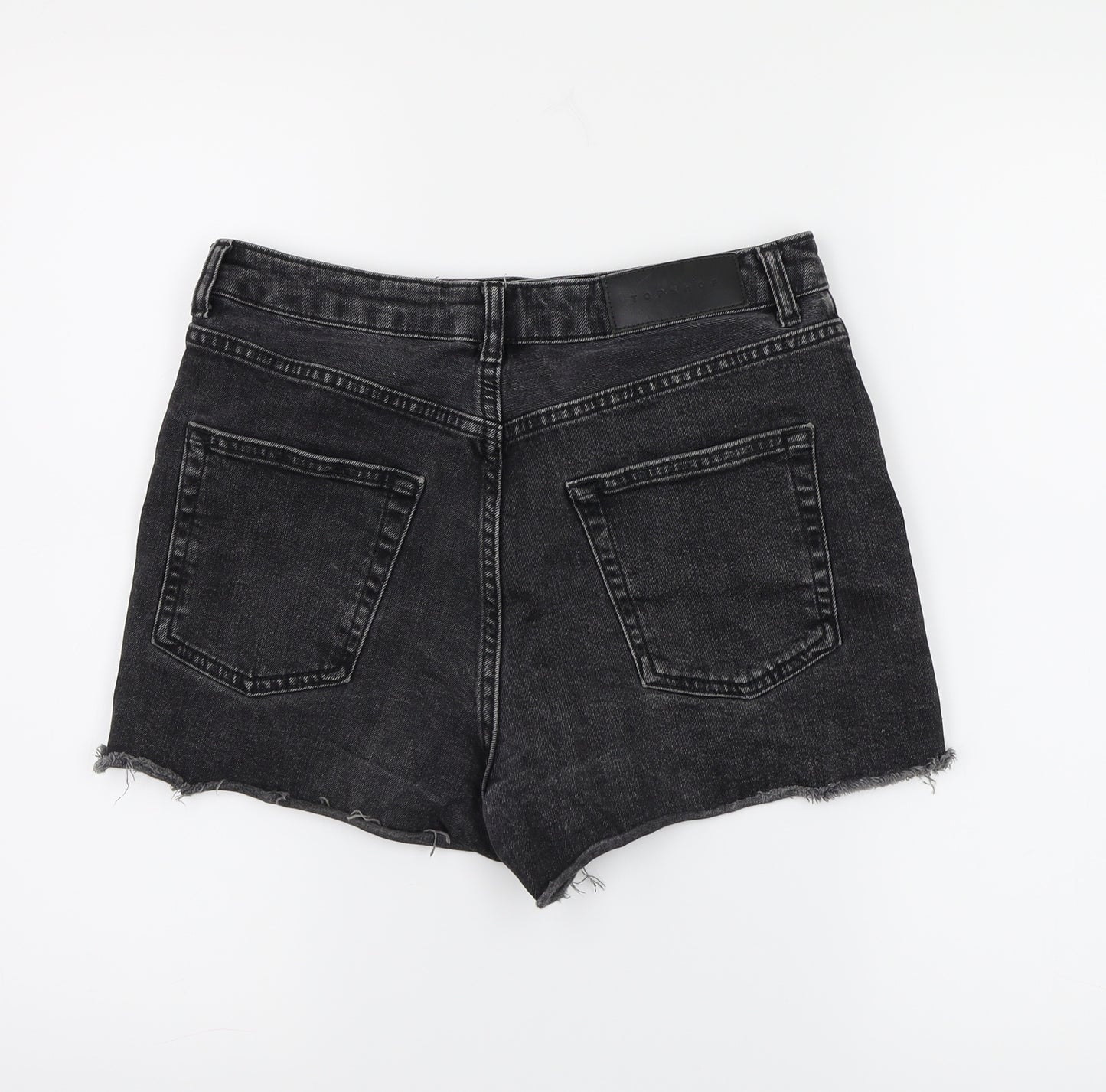 Topshop Womens Black   Cut-Off Shorts Size 10