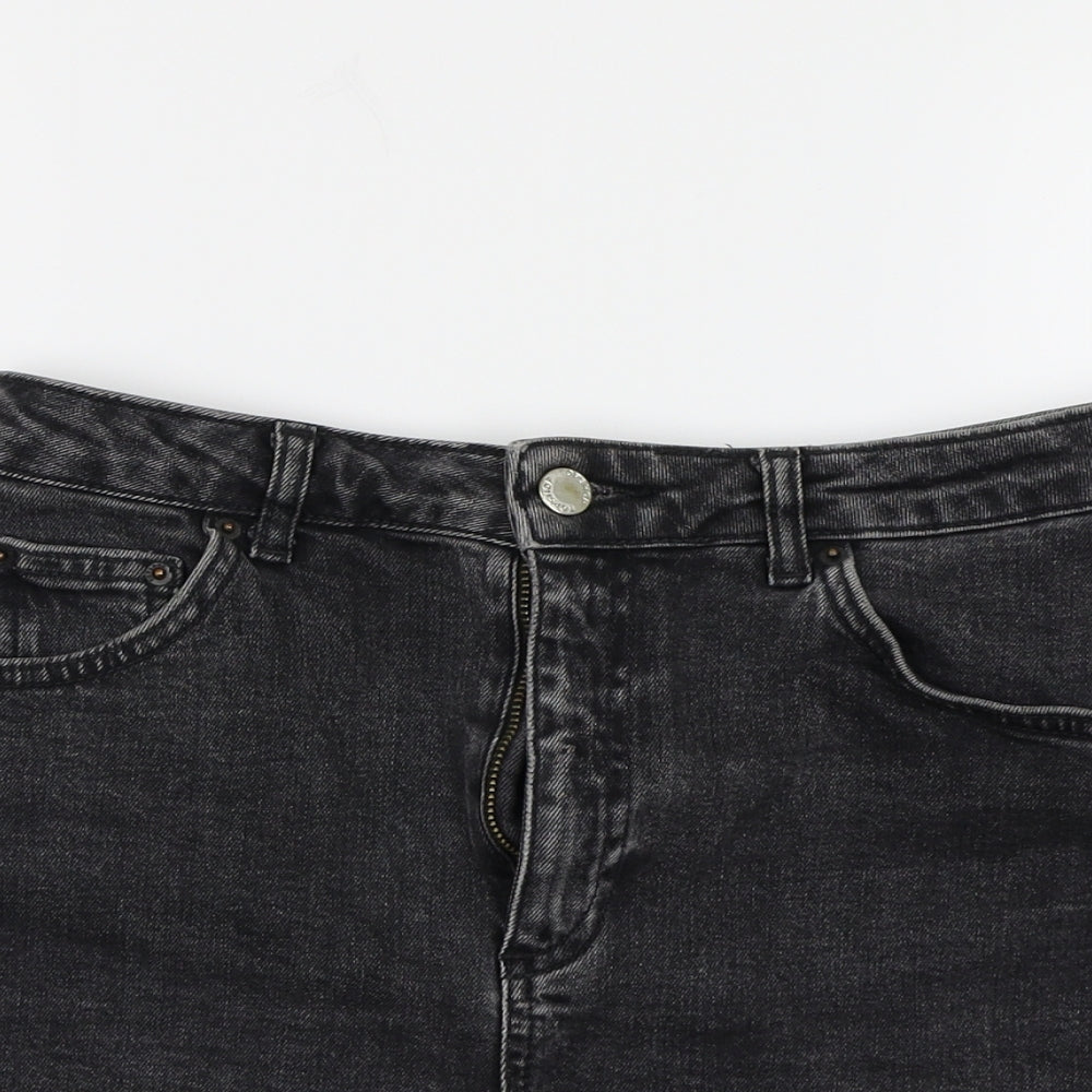 Topshop Womens Black   Cut-Off Shorts Size 10