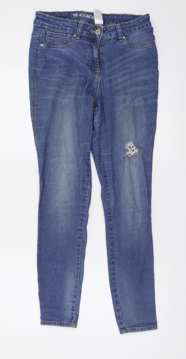 NEXT Womens Blue Skinny Jeans Size 10 L27 in