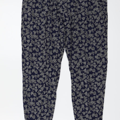 Hareem  Womens Blue Floral   Leggings Size 10 L24 in