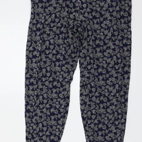 Hareem  Womens Blue Floral   Leggings Size 10 L24 in