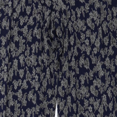 Hareem  Womens Blue Floral   Leggings Size 10 L24 in