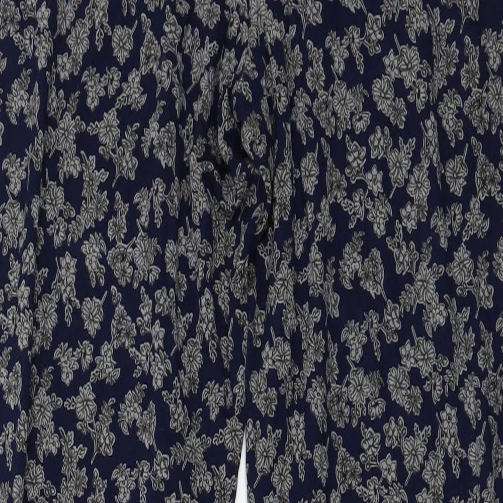 Hareem  Womens Blue Floral   Leggings Size 10 L24 in