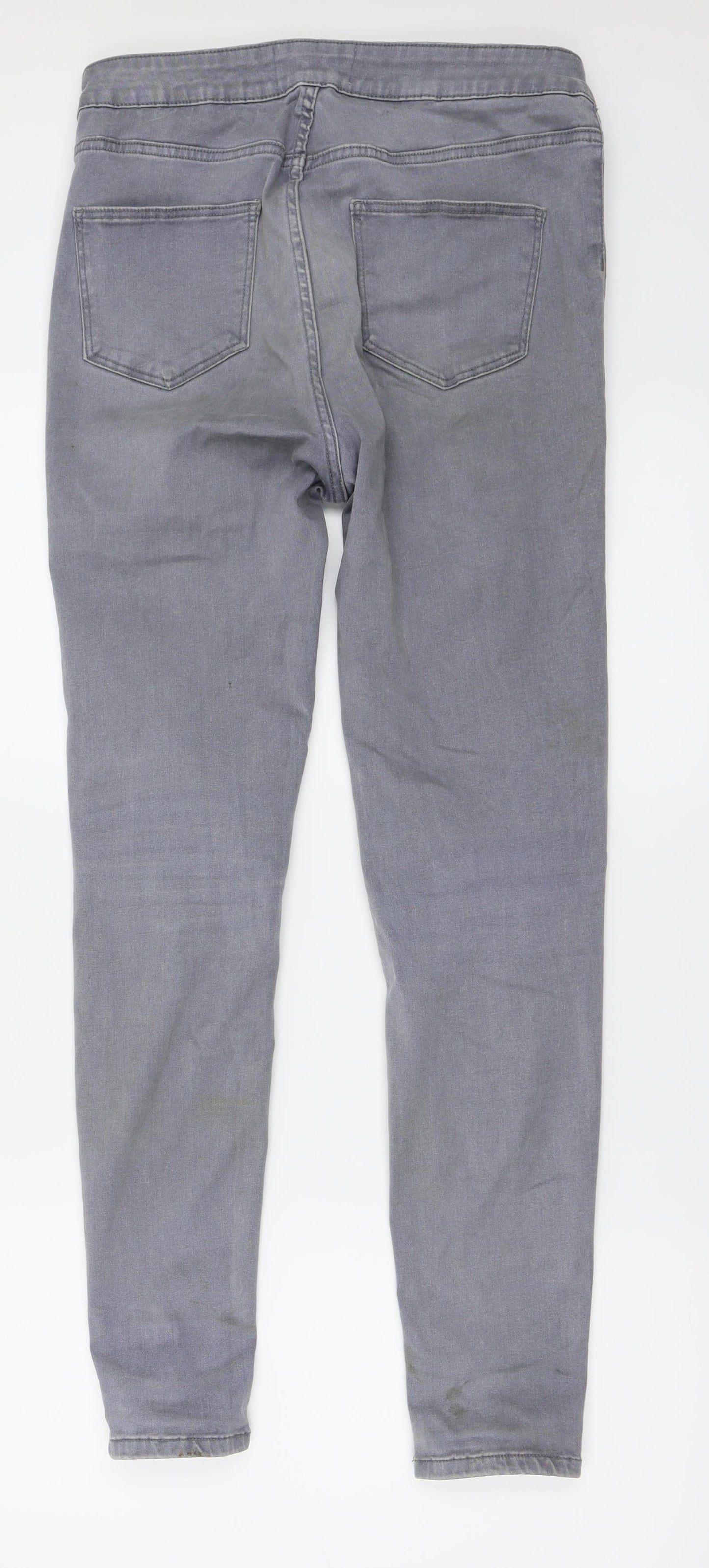 New Look Womens Grey   Skinny Jeans Size 14 L27 in