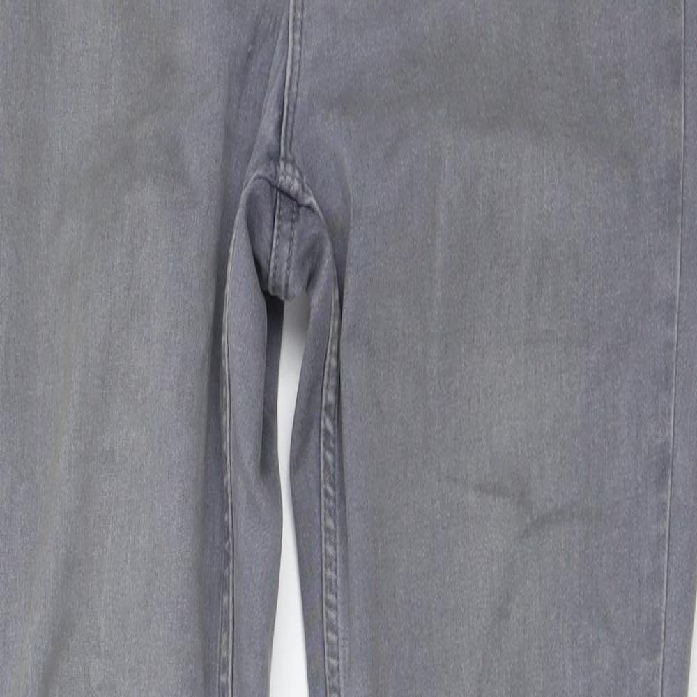 New Look Womens Grey   Skinny Jeans Size 14 L27 in