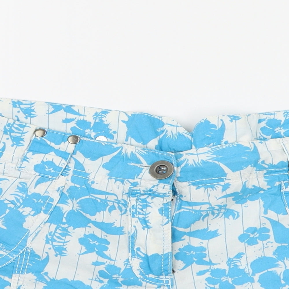 Papaya Womens Blue Floral  Cargo Shorts Size 14