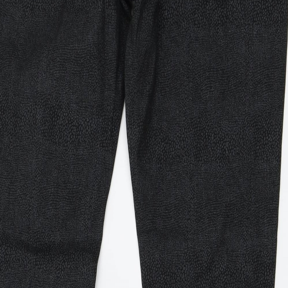 Redherring  Womens Black Animal Print  Trousers  Size 12 L30 in