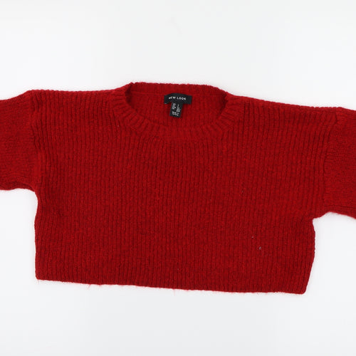 New Look Womens Red Paisley  Pullover Jumper Size S