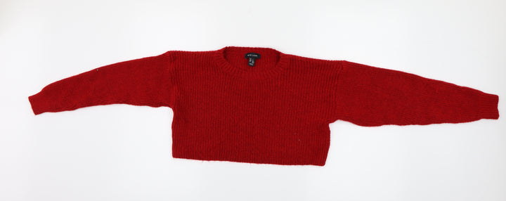 New Look Womens Red Paisley  Pullover Jumper Size S