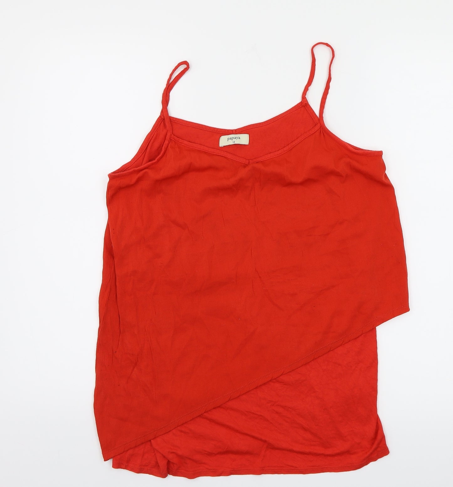 Papaya Womens Red   Basic Blouse Size 12