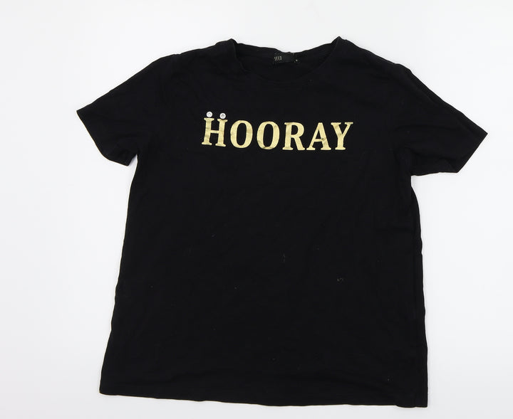 Seed Womens Black   Basic T-Shirt Size S