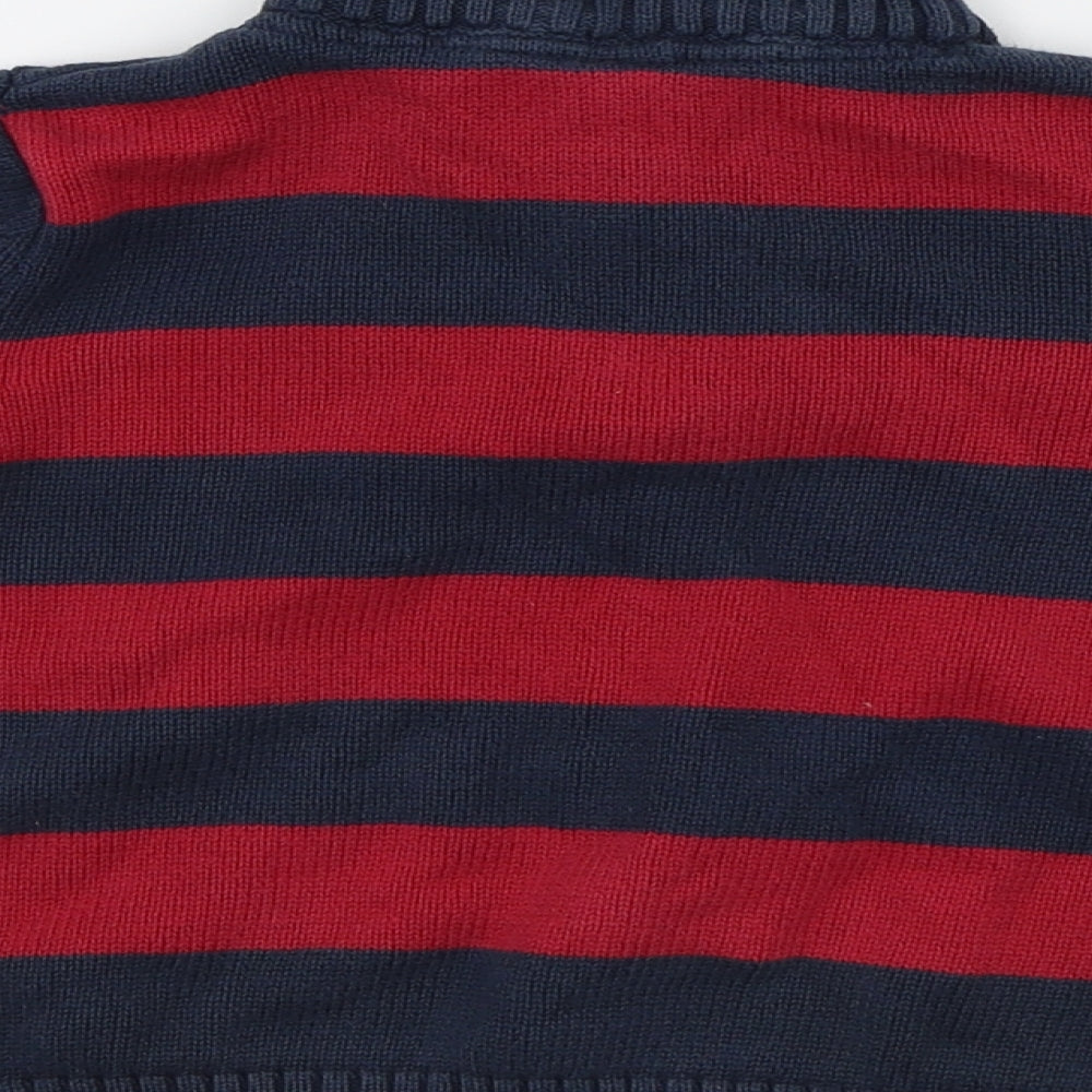 TU Girls Red Striped  Henley Jumper Size 2 Years