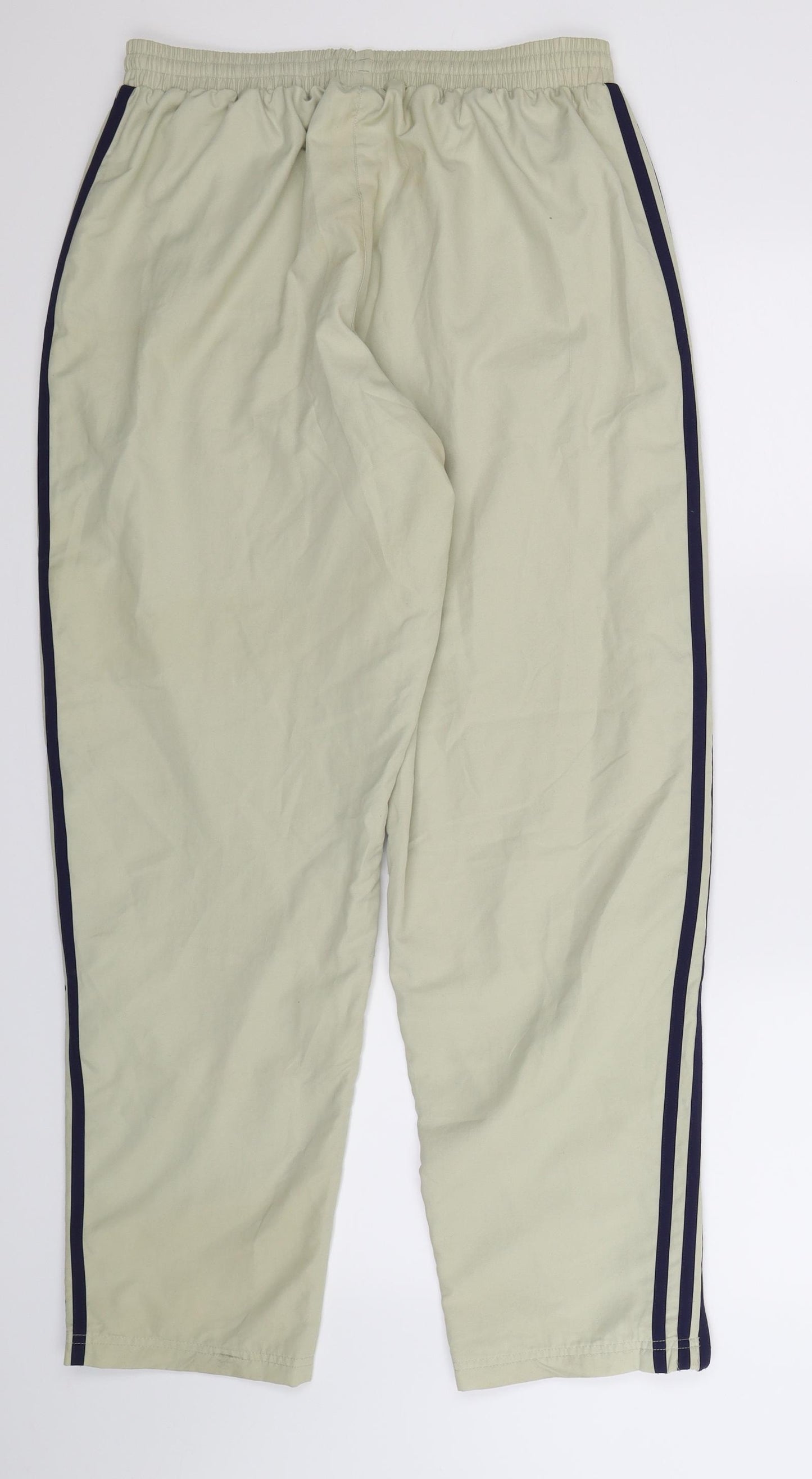 adidas Mens Ivory Striped  Track Pants Trousers Size M L31 in