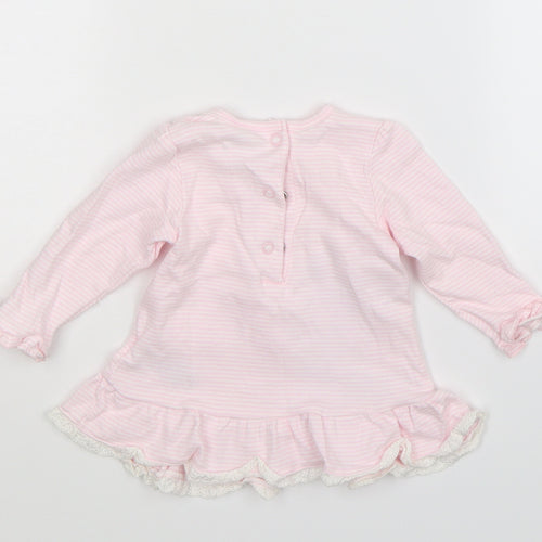 Matalan Girls Pink Striped  Fit & Flare  Size 3-6 Months  - Disney