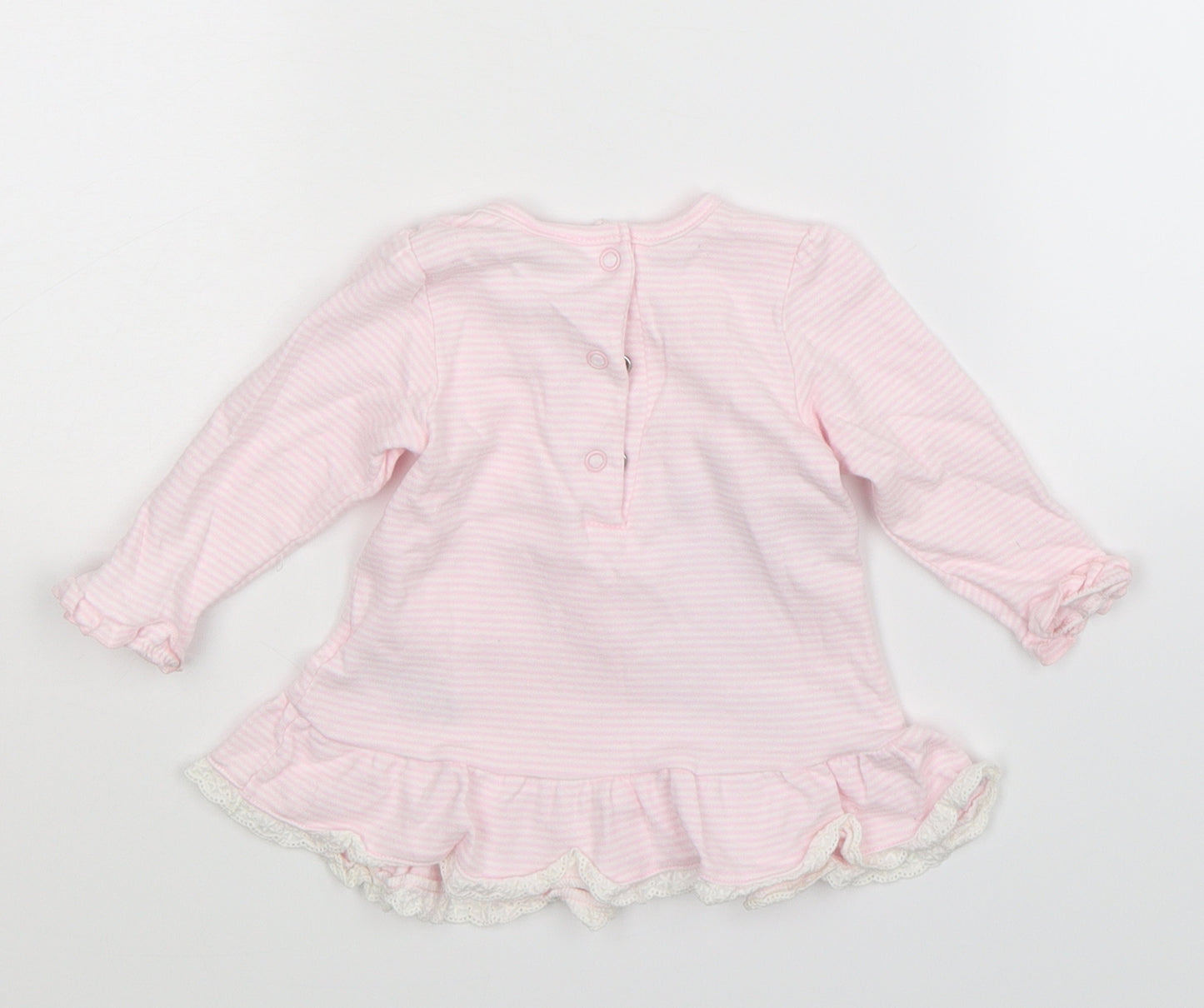 Matalan Girls Pink Striped  Fit & Flare  Size 3-6 Months  - Disney