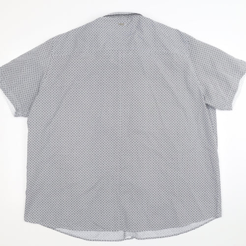Bewley & Ritch Mens Blue Geometric   Dress Shirt Size 2XL