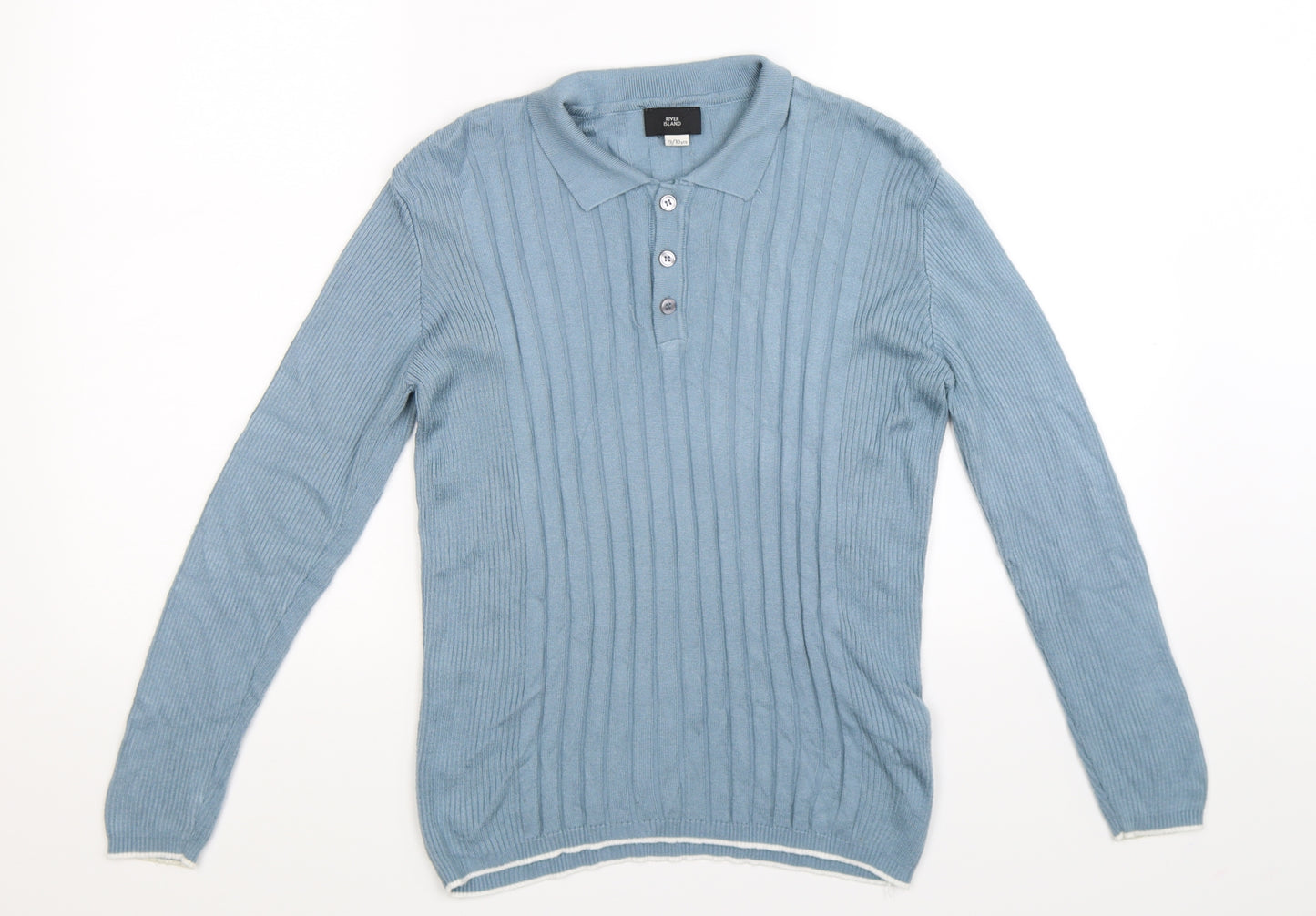River Island Boys Blue  Knit Pullover Jumper Size 9-10 Years
