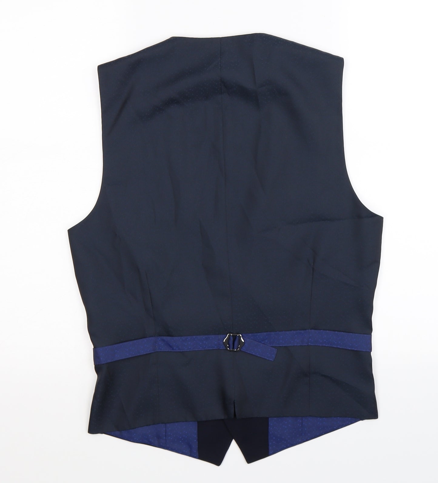 Burton Mens Blue   Jacket Suit Waistcoat Size S