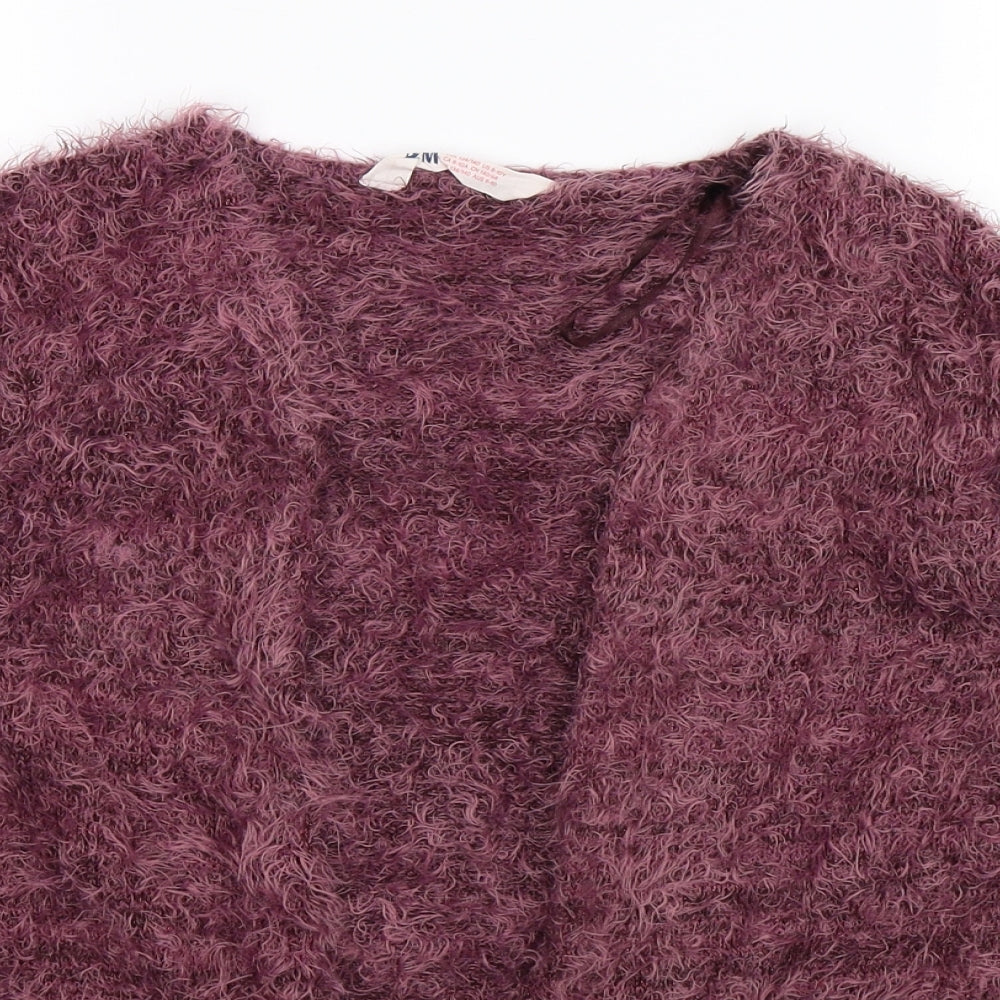 H&M Girls Pink   Cardigan Jumper Size 9-10 Years