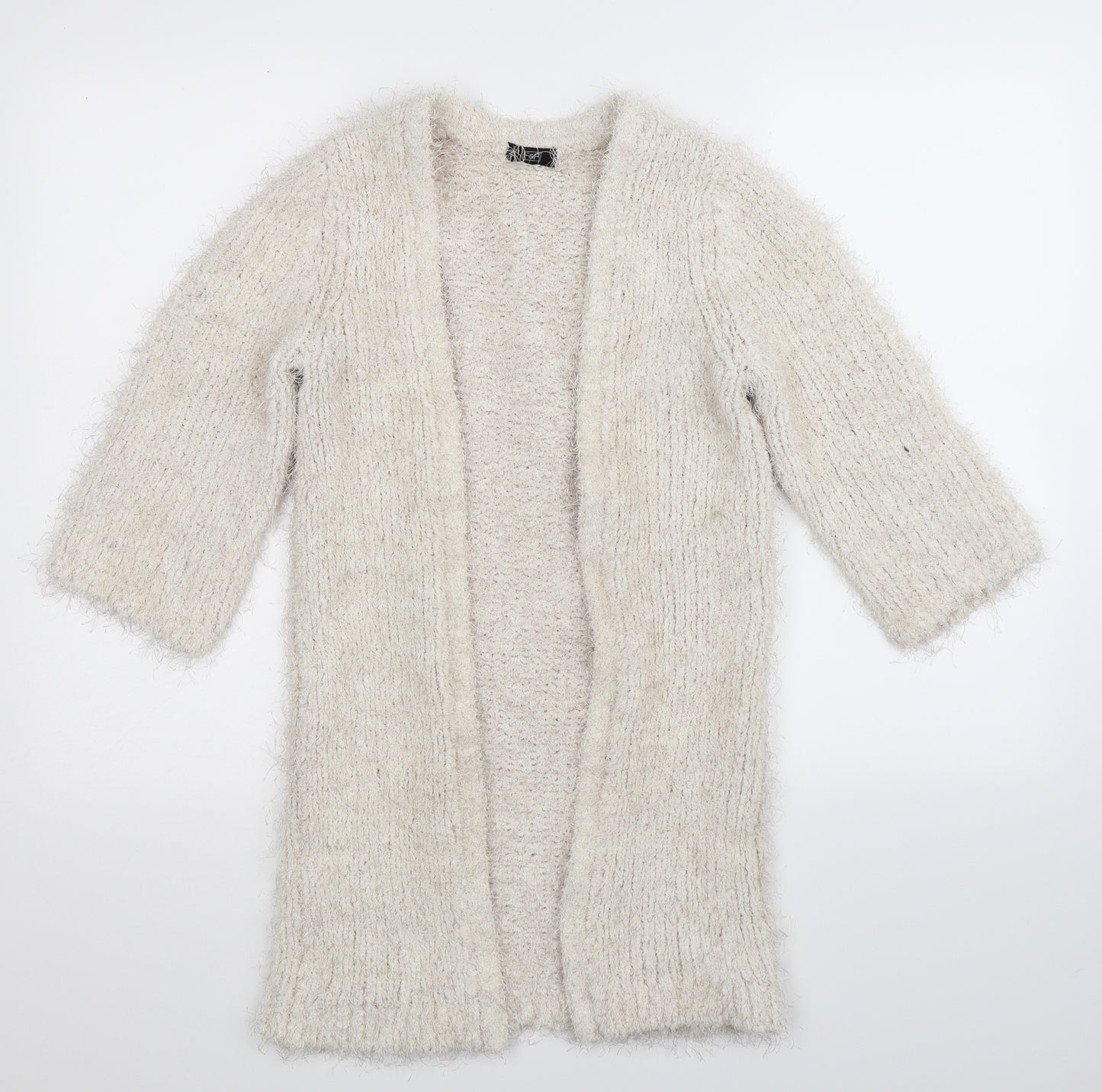 F&F Womens White  Knit Cardigan Jumper Size 6