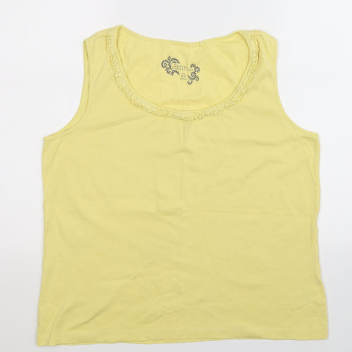 Debenhams Womens Yellow   Basic Tank Size 16