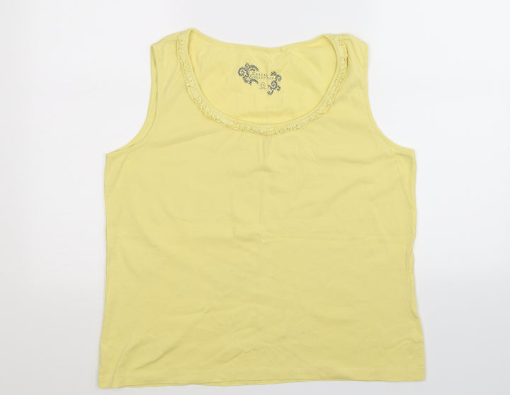 Debenhams Womens Yellow   Basic Tank Size 16