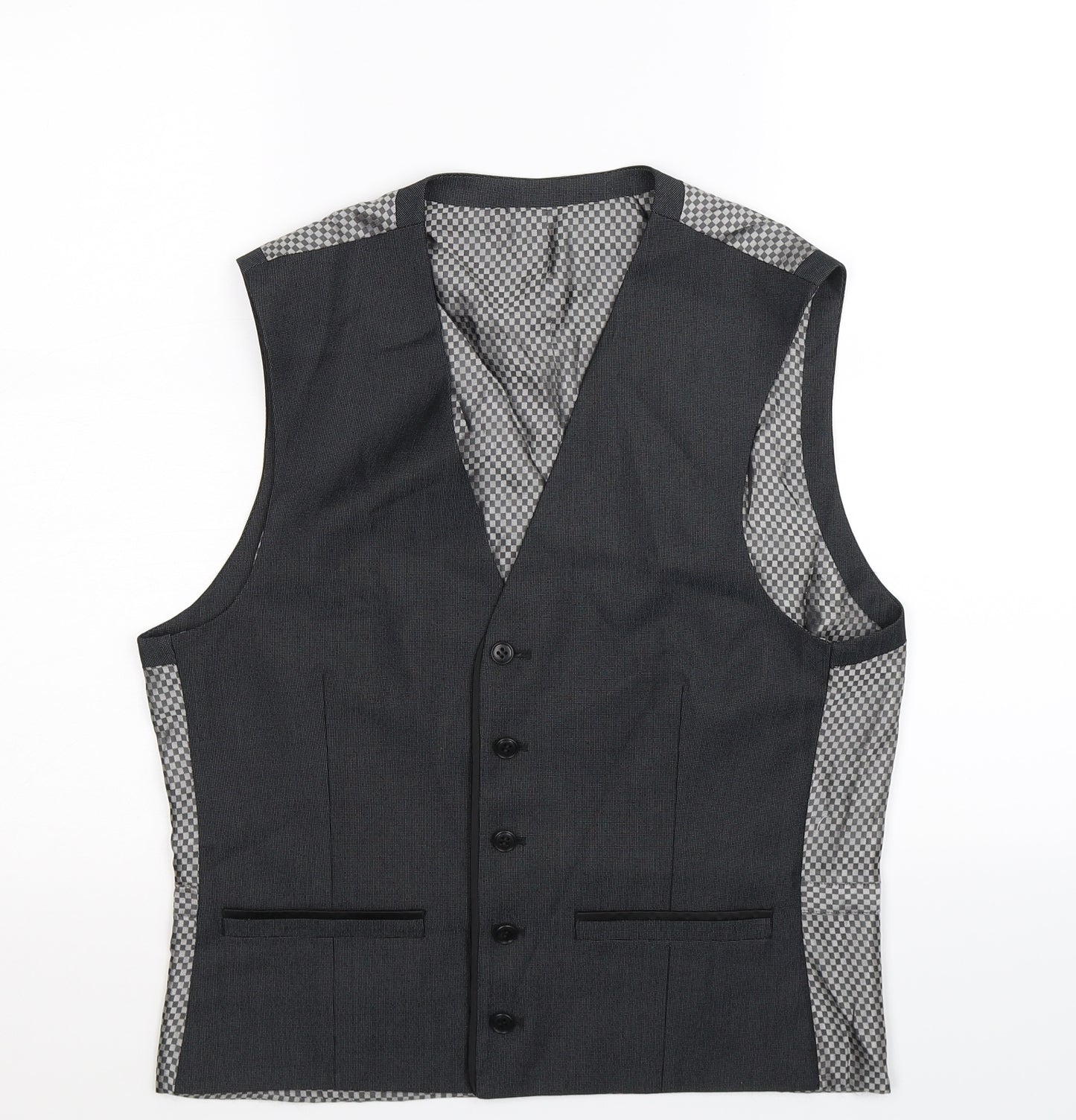 Preworn Mens Grey   Jacket Suit Waistcoat Size 38