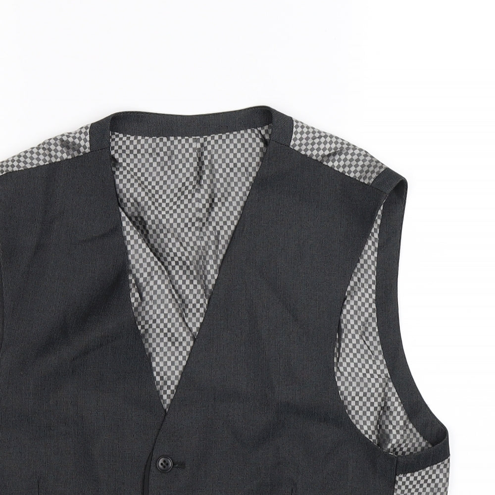 Preworn Mens Grey   Jacket Suit Waistcoat Size 38