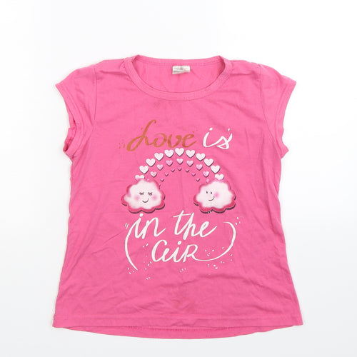 Danka Girls Pink   Basic T-Shirt Size 10 Years