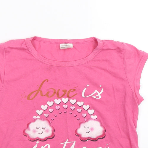 Danka Girls Pink   Basic T-Shirt Size 10 Years