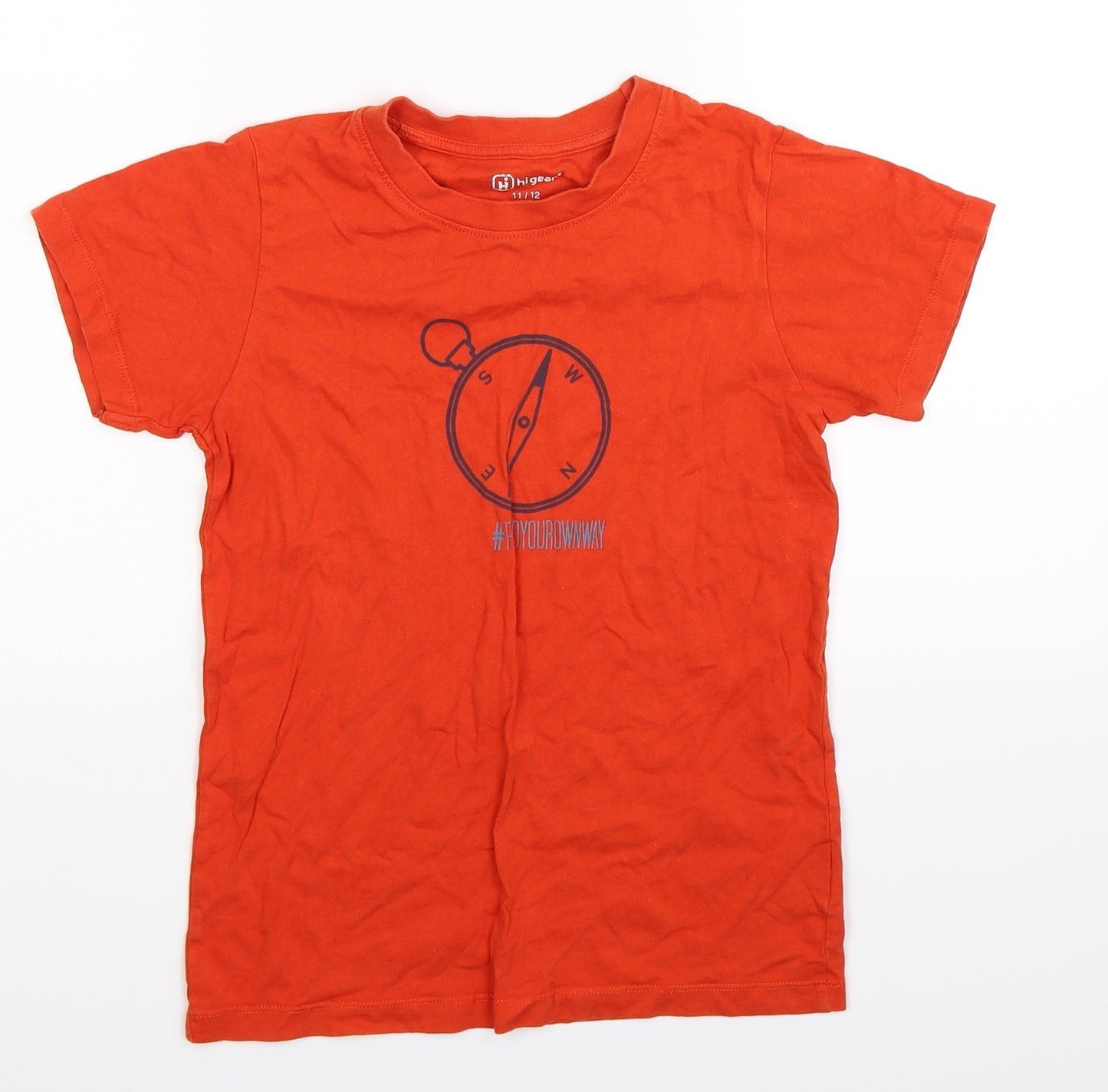 HiGear Boys Orange   Basic T-Shirt Size 10-11 Years