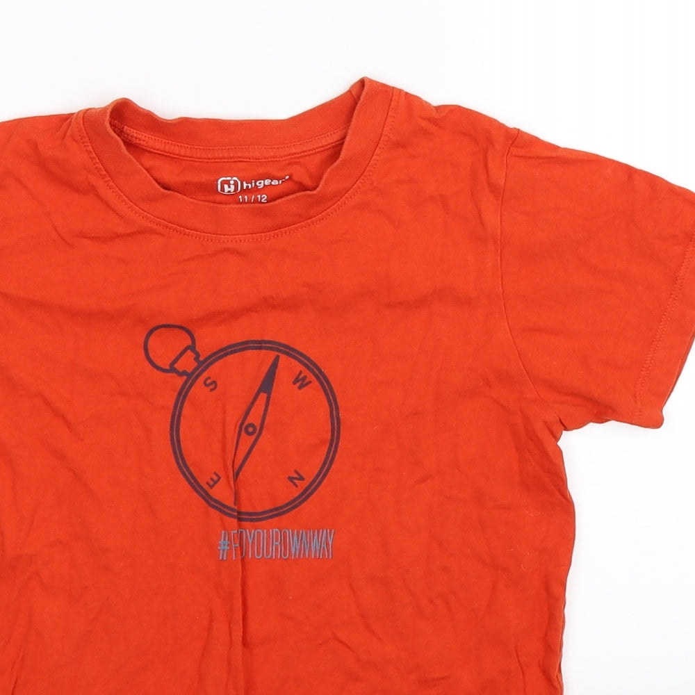 HiGear Boys Orange   Basic T-Shirt Size 10-11 Years