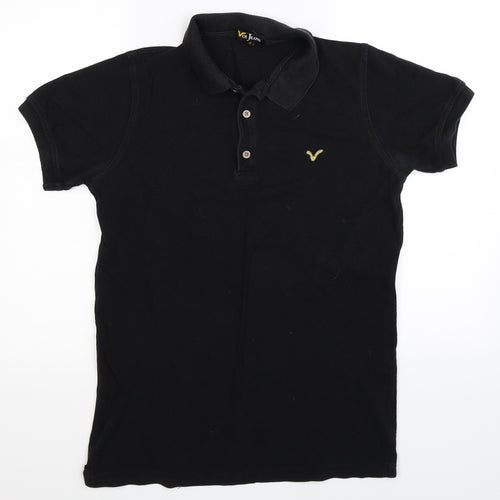 Voi Jeans Mens Black    Polo Size M
