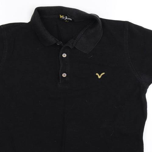 Voi Jeans Mens Black    Polo Size M