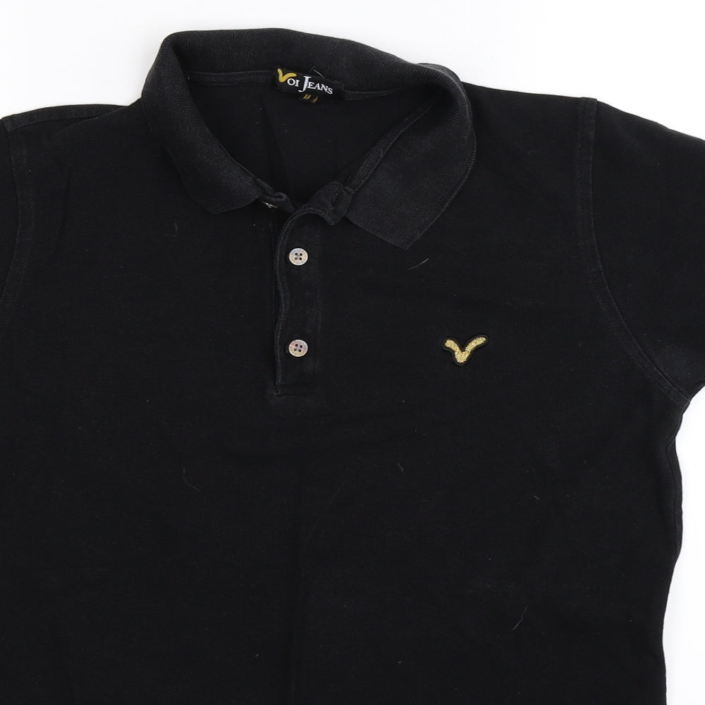 Voi Jeans Mens Black    Polo Size M
