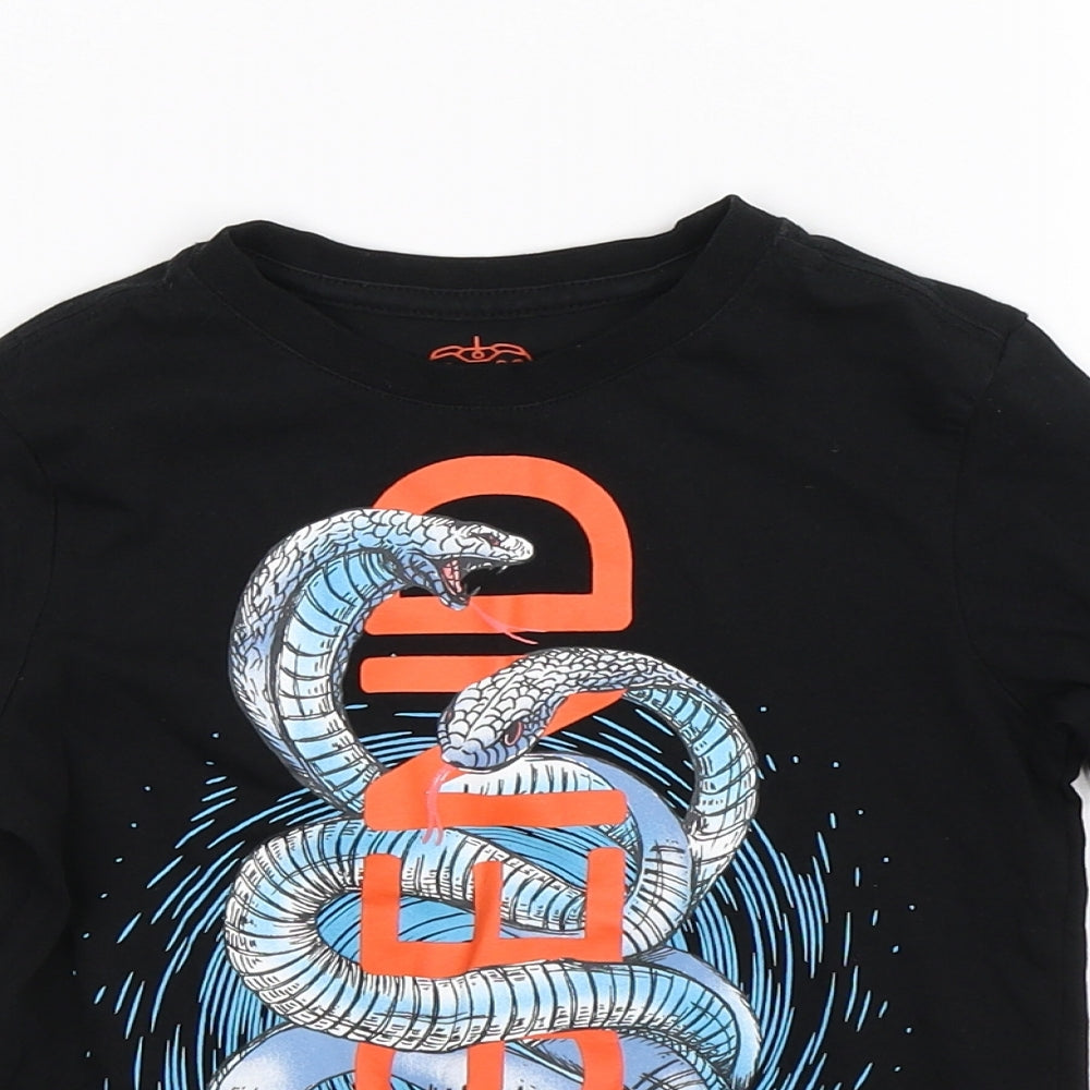 F&F Boys Black   Basic T-Shirt Size 4-5 Years