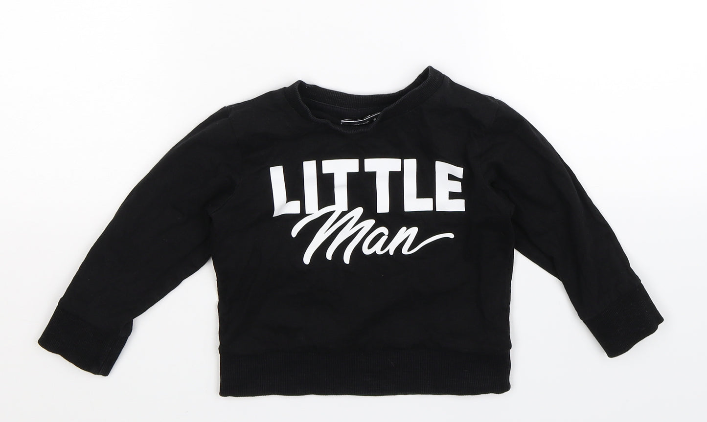 NEXT Boys Black   Pullover Sweatshirt Size 2-3 Years