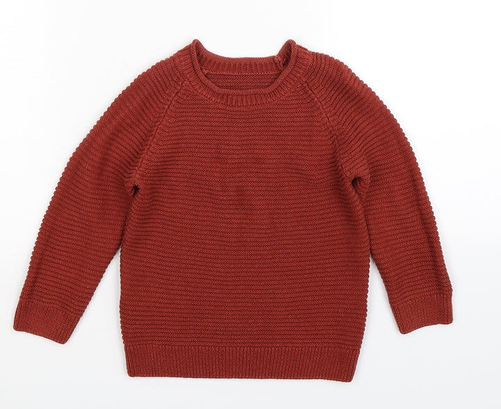Matalan Baby Brown Knit Pullover Jumper Size 18-24 Months