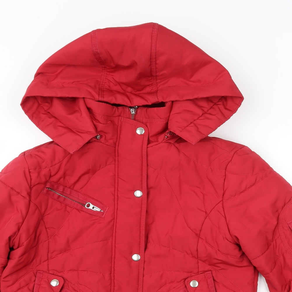 NEXT Womens Red   Rain Coat Coat Size 8