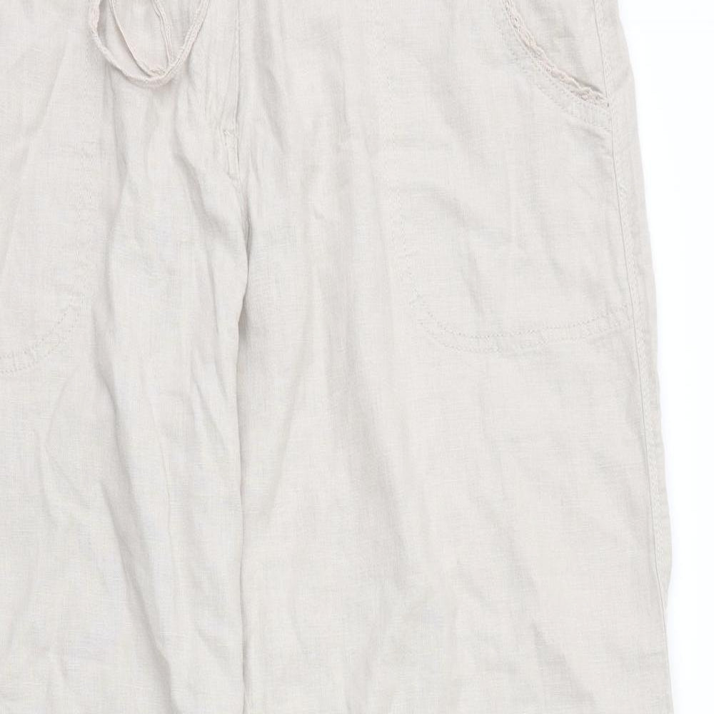 M&Co Womens Beige   Trousers  Size 18 L27 in