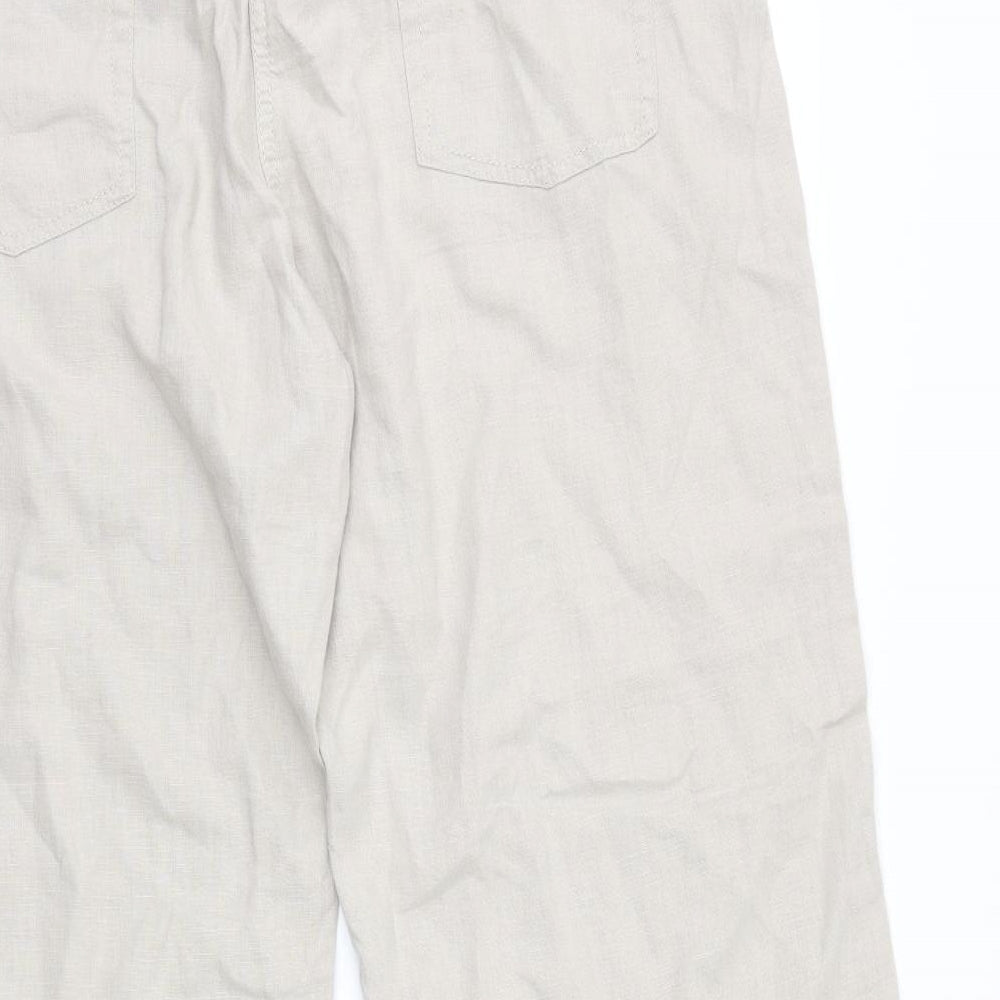 M&Co Womens Beige   Trousers  Size 18 L27 in
