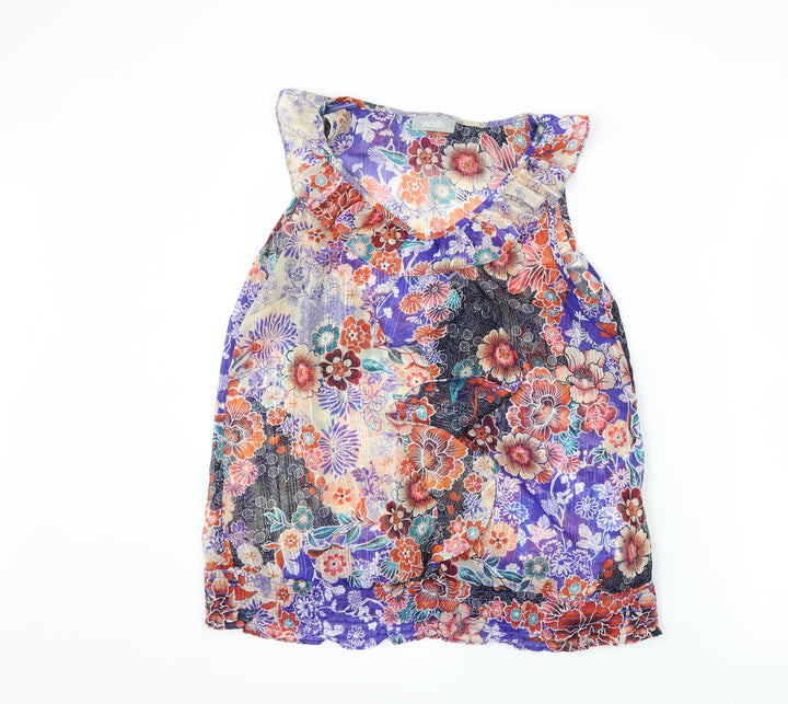 Wallis Womens Blue Floral  Basic Blouse Size S