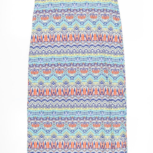 high rose Womens Blue Geometric  Maxi  Size S