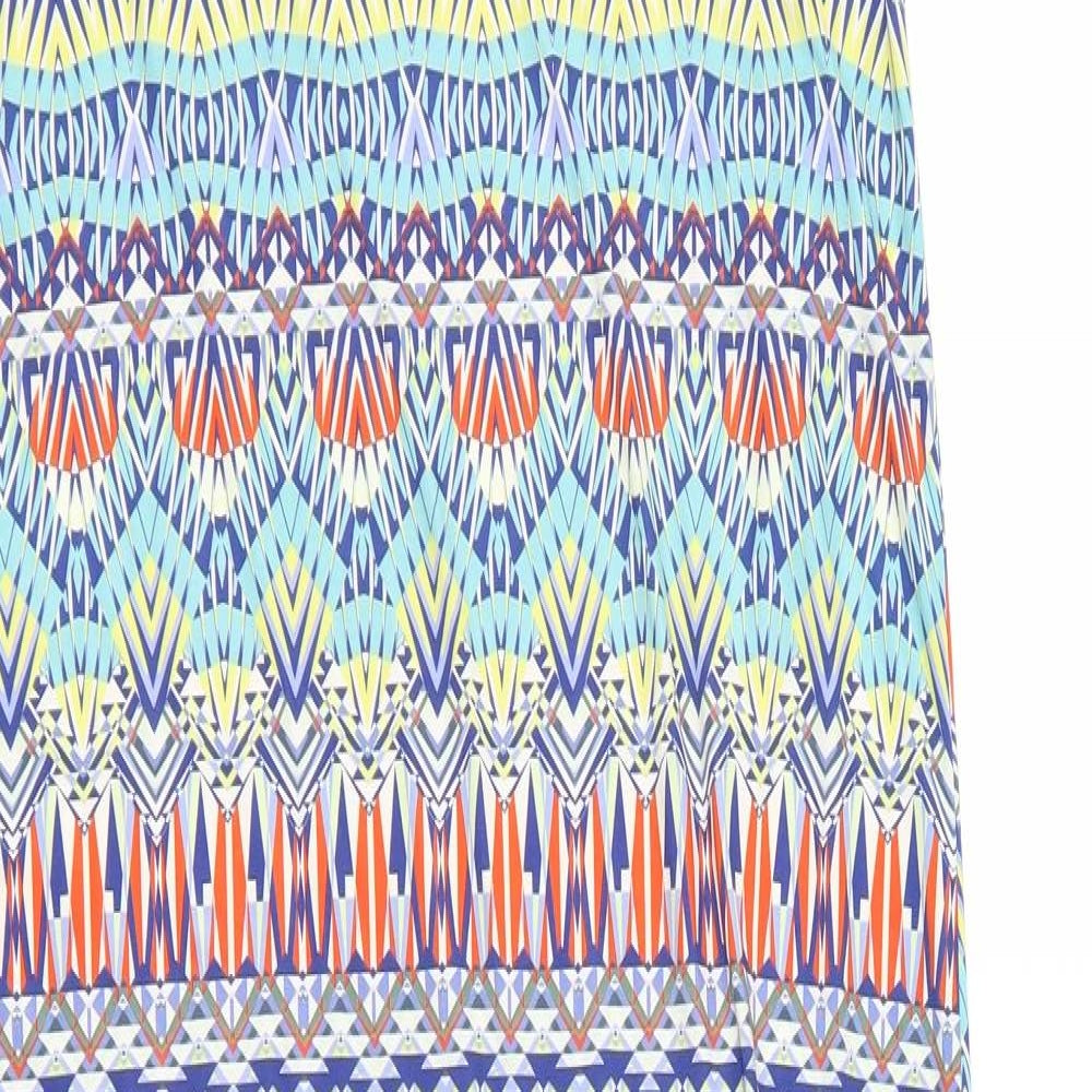 high rose Womens Blue Geometric  Maxi  Size S