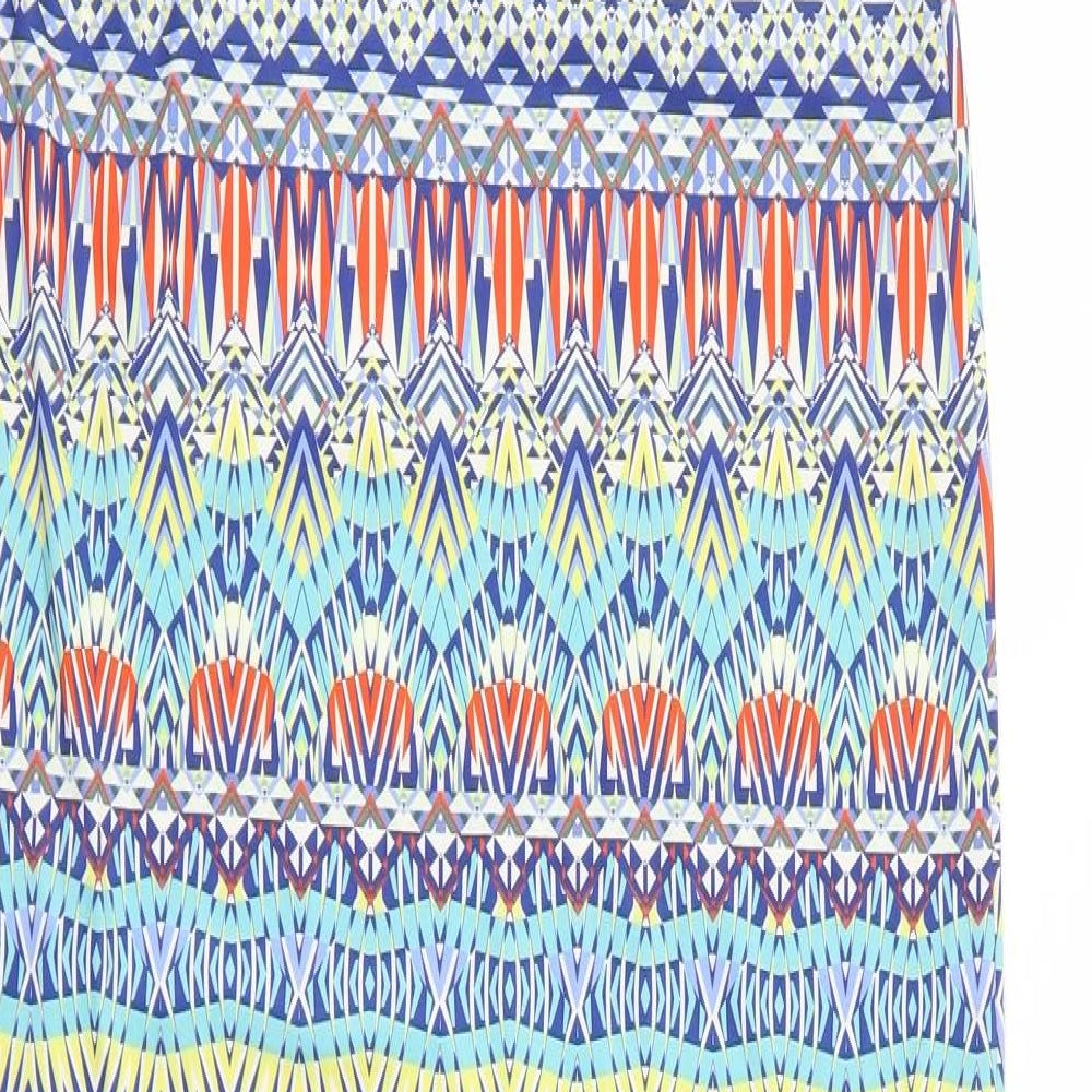 high rose Womens Blue Geometric  Maxi  Size S