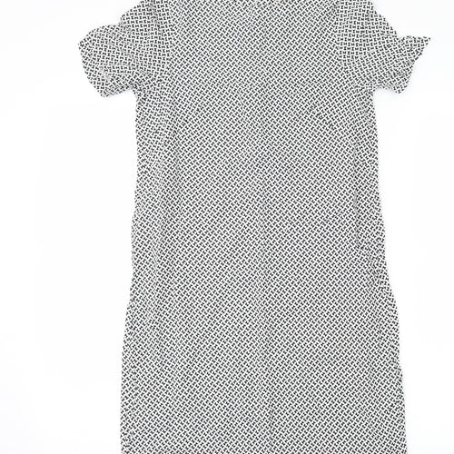 H&M Womens White Geometric  Shift  Size 4
