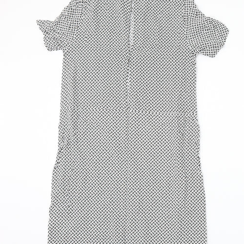 H&M Womens White Geometric  Shift  Size 4